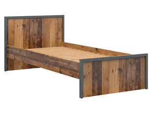 Sänky BRW Weston, 90x200 cm, ruskea/harmaa. hinta ja tiedot | Black Red White Makuuhuone | hobbyhall.fi