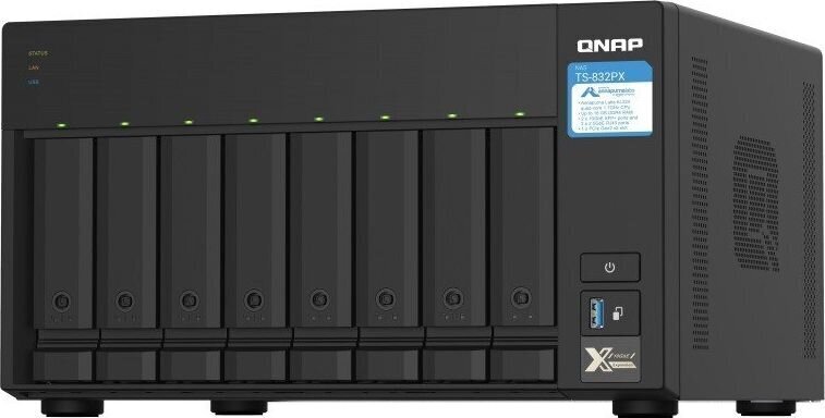 NAS STORAGE TOWER 8BAY/NO HDD TS-832PX-4G QNAP hinta ja tiedot | Ulkoiset kovalevyt | hobbyhall.fi