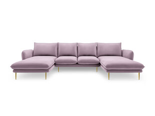 Pehmeä kulmasohva Cosmopolitan Design Vienna 6S, väriltään violetti/kulta hinta ja tiedot | Cosmopolitan Design Olohuoneen kalusteet | hobbyhall.fi