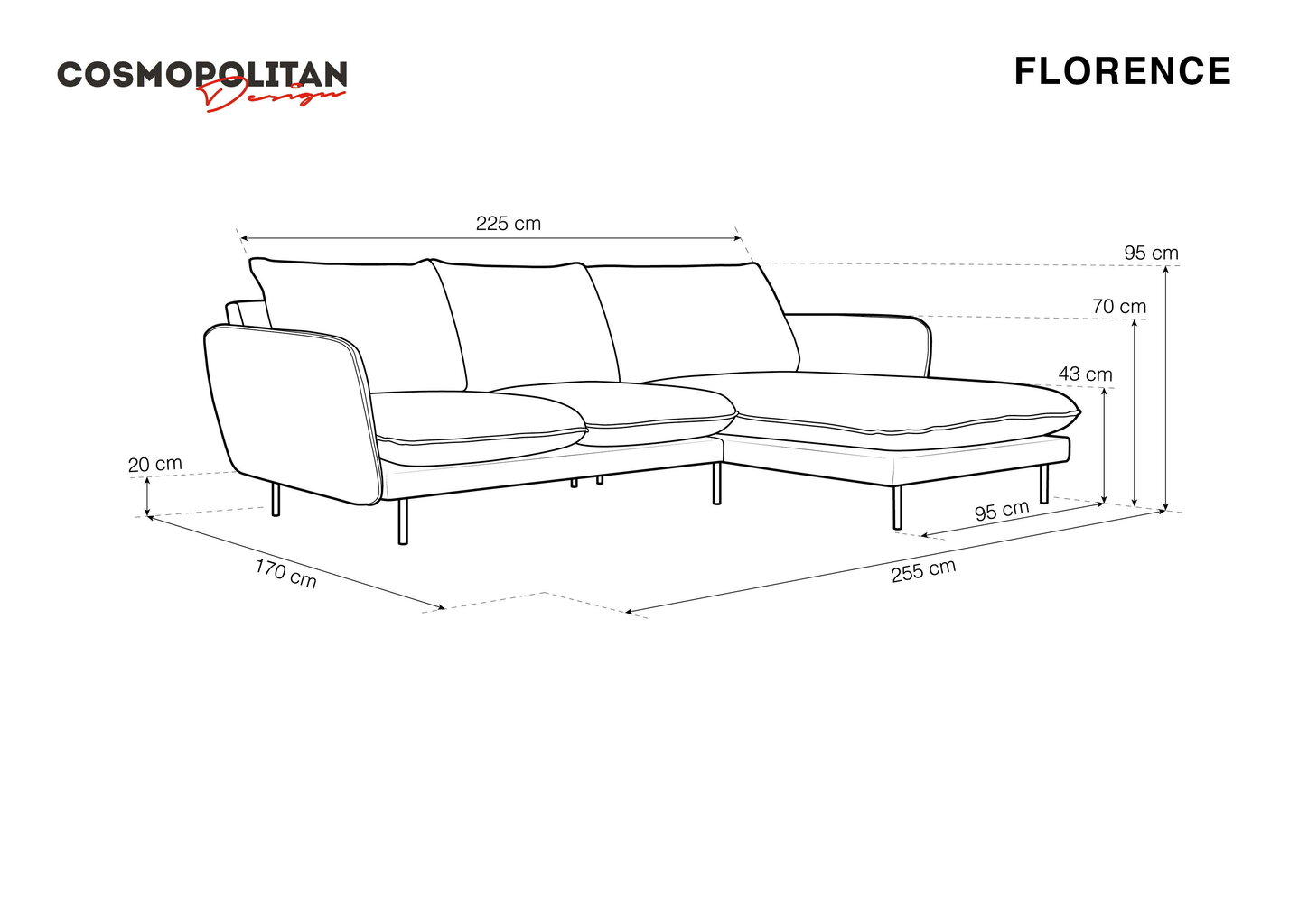 Pehmeä kulmasohva Cosmopolitan Design Florence 5S, tummanvihreä hinta ja tiedot | Kulmasohvat ja divaanisohvat | hobbyhall.fi