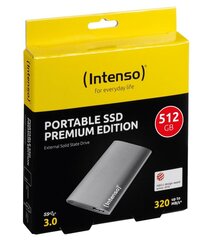 INTENSO 512GB USB 3.0 1,8 3823450 hinta ja tiedot | Ulkoiset kovalevyt | hobbyhall.fi