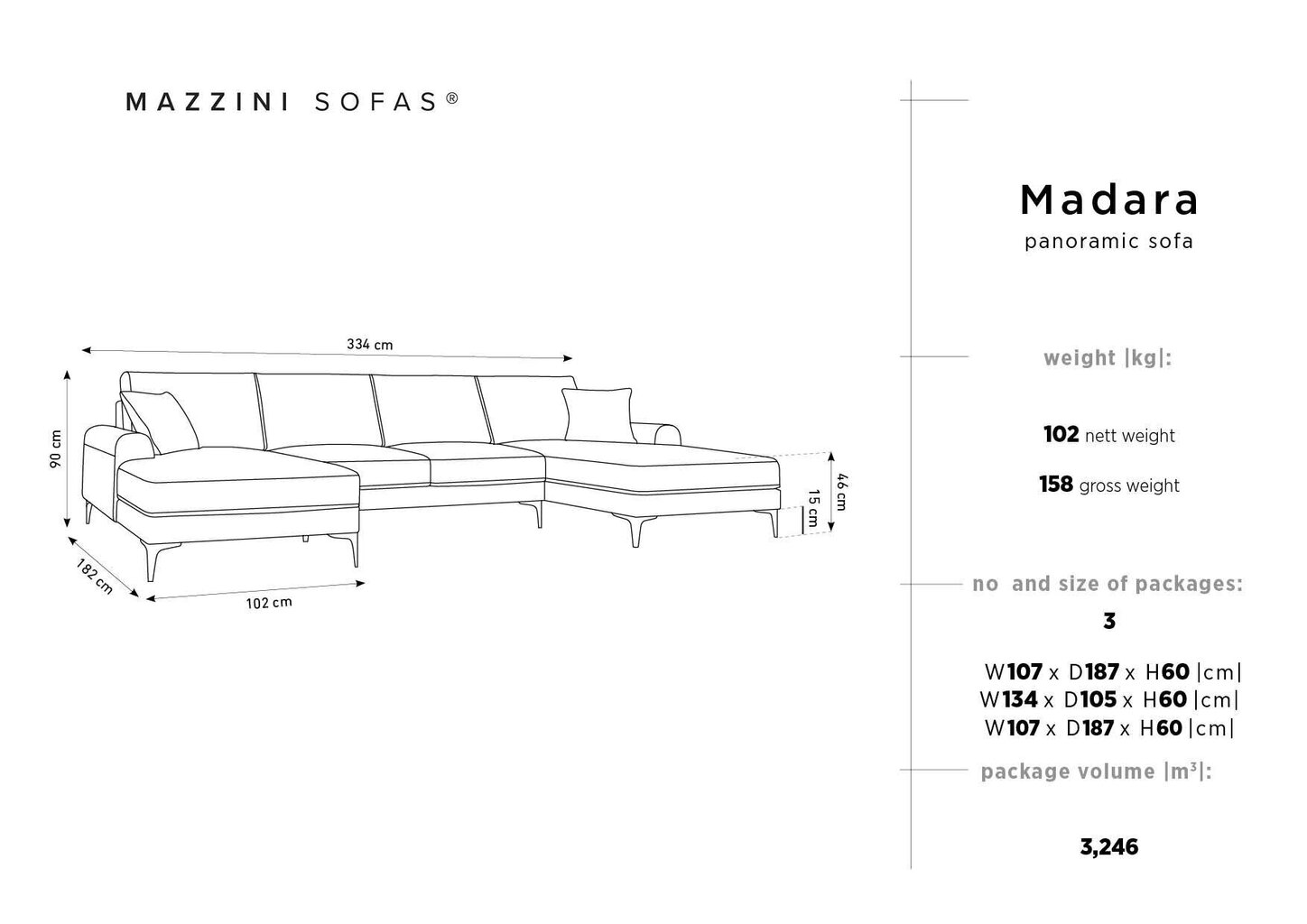 Pehmeä kulmasohva Mazzini Sofas Madara, veluuri, musta hinta ja tiedot | Kulmasohvat ja divaanisohvat | hobbyhall.fi