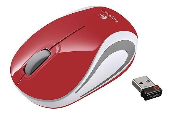 Logitech M187, punainen hinta ja tiedot | Hiiret | hobbyhall.fi