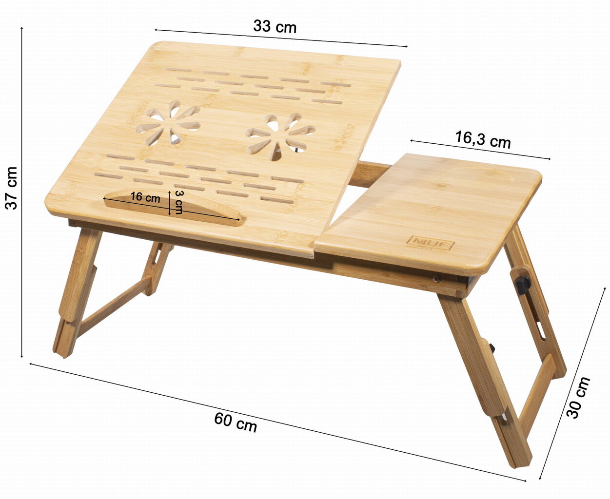 Kannettavan pöytä Bamboo M, ruskea. hinta ja tiedot | Tietokonepöydät ja työpöydät | hobbyhall.fi