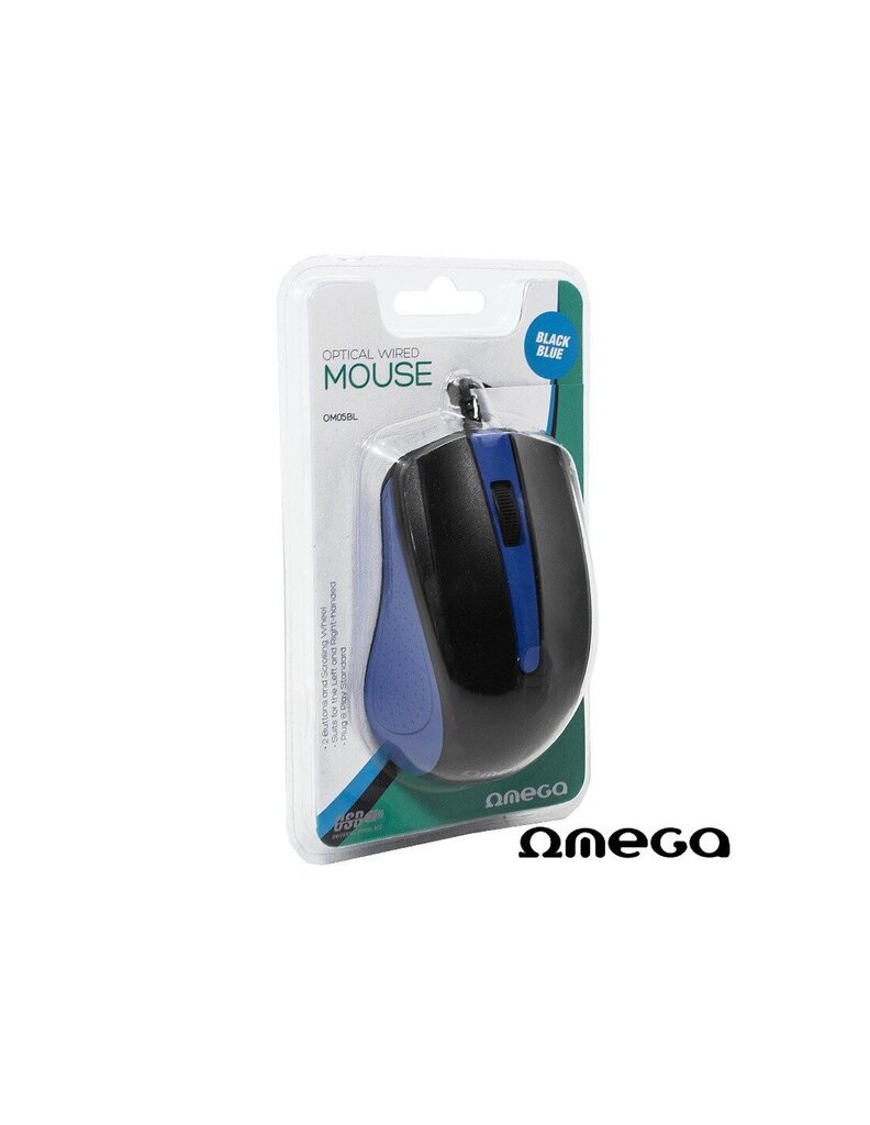 Omega hiiri OM-05BL, sininen hinta ja tiedot | Hiiret | hobbyhall.fi