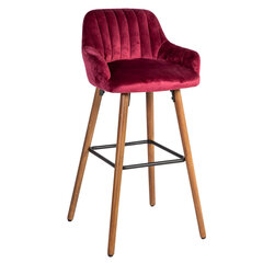 Baarijakkara ARIEL 48x52xH97cm, peitemateriaali: kangas, väri: viininpunainen, pikkoloiset puujalat, hinta ja tiedot | Ruokapöydän tuolit | hobbyhall.fi