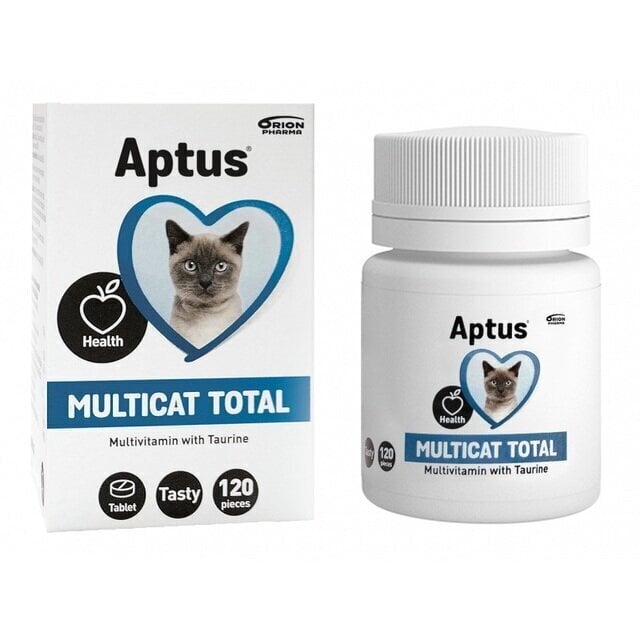 Aptus ravintolisä kissoille Multicat Yhteensä, 120 tablettia. hinta ja tiedot | Kissan terveys ja hyvinvointi | hobbyhall.fi