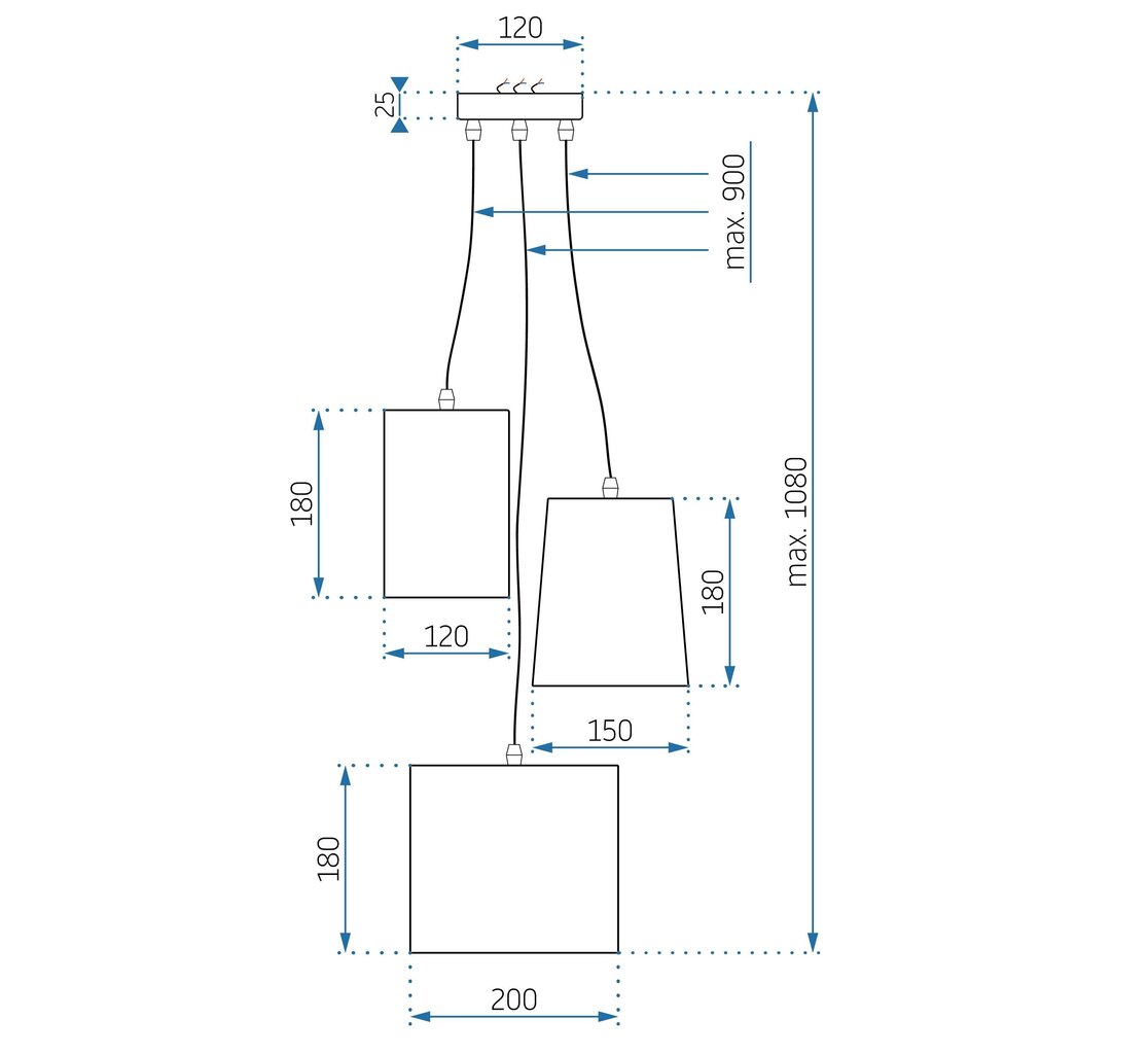 Riippuvalaisin Tina 3. hinta ja tiedot | Riippuvalaisimet | hobbyhall.fi