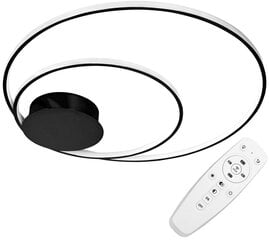 LED kattovalaisin kaukosäätimellä Saturn, musta hinta ja tiedot | Toolight Lamput ja valaisimet | hobbyhall.fi