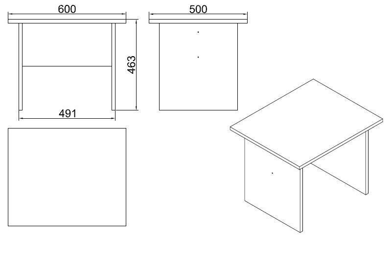 Kalune Design Vario B sohvapöytä, valkoinen hinta ja tiedot | Sohvapöydät | hobbyhall.fi