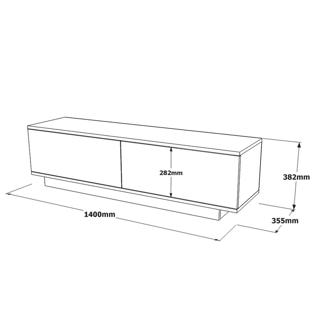 TV-pöytä Kalune Design FN1, valkoinen hinta ja tiedot | TV-tasot | hobbyhall.fi