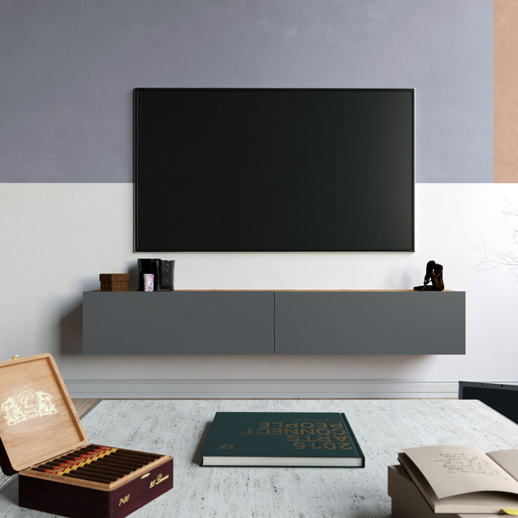 TV-pöytä Kalune Design FR8, ruskea/harmaa hinta ja tiedot | TV-tasot | hobbyhall.fi