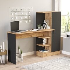 Kalune Design Rex kirjoituspöytä, väri: ruskea/musta hinta ja tiedot | Tietokonepöydät ja työpöydät | hobbyhall.fi