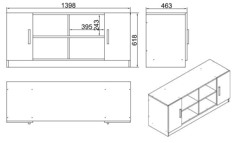 Kalune Design Vario F lipasto, valkoinen hinta ja tiedot | Lipastot | hobbyhall.fi