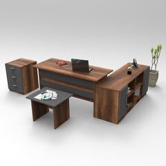 Kalune Design VO13, ruskea / harmaa huonekalusarja hinta ja tiedot | Tietokonepöydät ja työpöydät | hobbyhall.fi