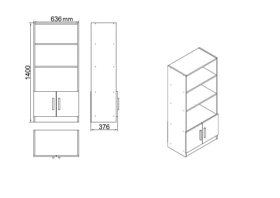 Kalune Design VO15 huonekalusarja , ruskea / harmaa hinta ja tiedot | Tietokonepöydät ja työpöydät | hobbyhall.fi