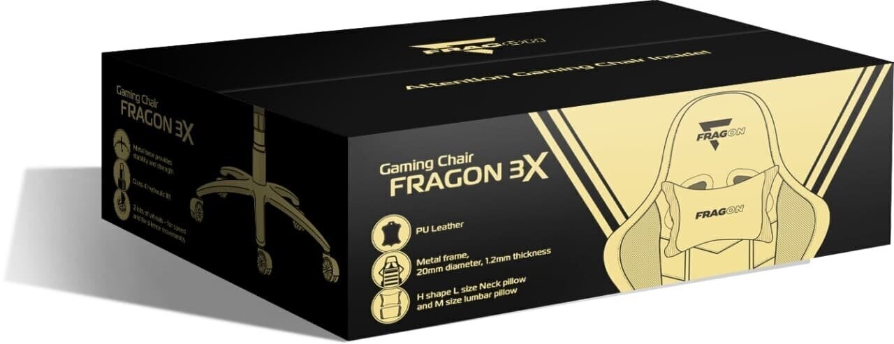 Pelituoli FragON 3X Series, musta/harmaa, hinta ja tiedot | Toimistotuolit | hobbyhall.fi