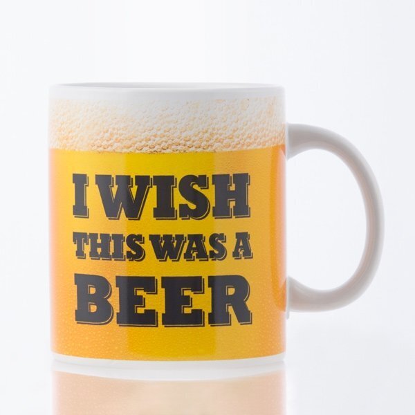 Muki I Wish This Was a Beer, 900 ml hinta ja tiedot | Hauskat mukit | hobbyhall.fi