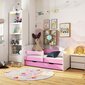 Sänky patjalla NORE Smile, vuodevaatelaatikko, irrotettava suoja, 160x80 cm, valkoinen/vaaleanpunainen hinta ja tiedot | Lastensängyt | hobbyhall.fi