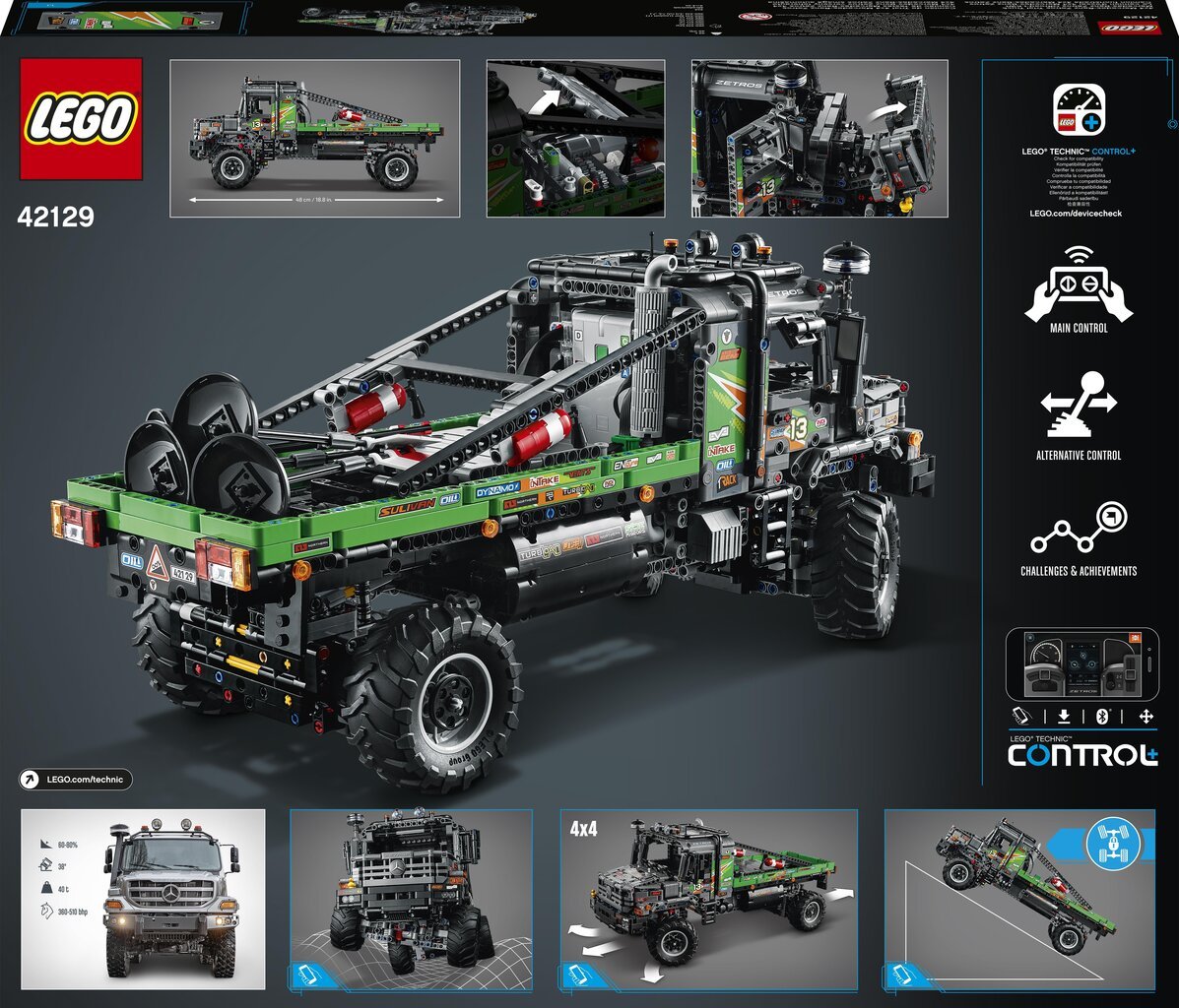 42129 LEGO® Technic 4x4 Mercedes-Benz Zetros sovelluksella hinta ja tiedot | LEGOT ja rakennuslelut | hobbyhall.fi