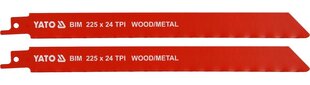 Pistosahanterät metallille, 2 kpl, 225x20x1mm 24TPI (YT-33934) hinta ja tiedot | Käsityökalut | hobbyhall.fi