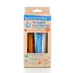 Hammastahna ja hammasharjasetti Buccotherm Junior Peach Iced Tea Bio, 7-12 vuotta, 50 ml. hinta ja tiedot | Buccotherm Hygieniatuotteet | hobbyhall.fi