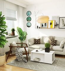 Sohvapöytä NORE Juliet, valkoinen, hinta ja tiedot | Sohvapöydät | hobbyhall.fi