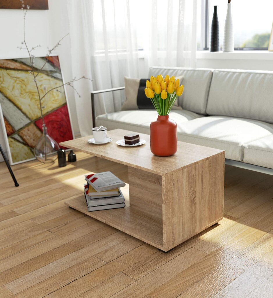 Sohvapöytä NORE Margo, tammen värinen, hinta ja tiedot | Sohvapöydät | hobbyhall.fi