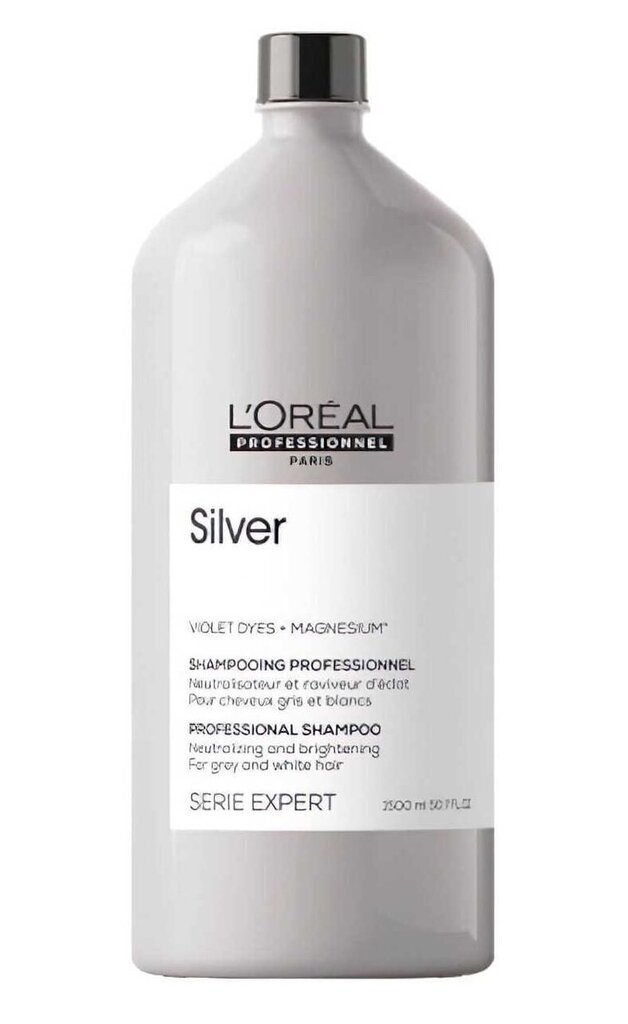 Sävyjä korjaava shampoo L'Oreal Professionnel Silver Shampoo 1500ml hinta ja tiedot | Shampoot | hobbyhall.fi
