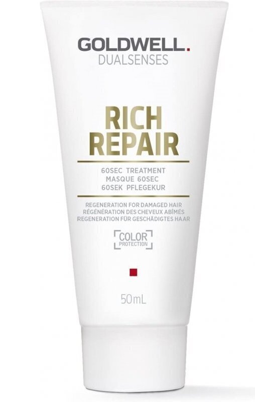 Vaurioitunut hiusnaamio Goldwell Dualsenses Rich Repair 60s 50 ml. hinta ja tiedot | Naamiot, öljyt ja seerumit | hobbyhall.fi