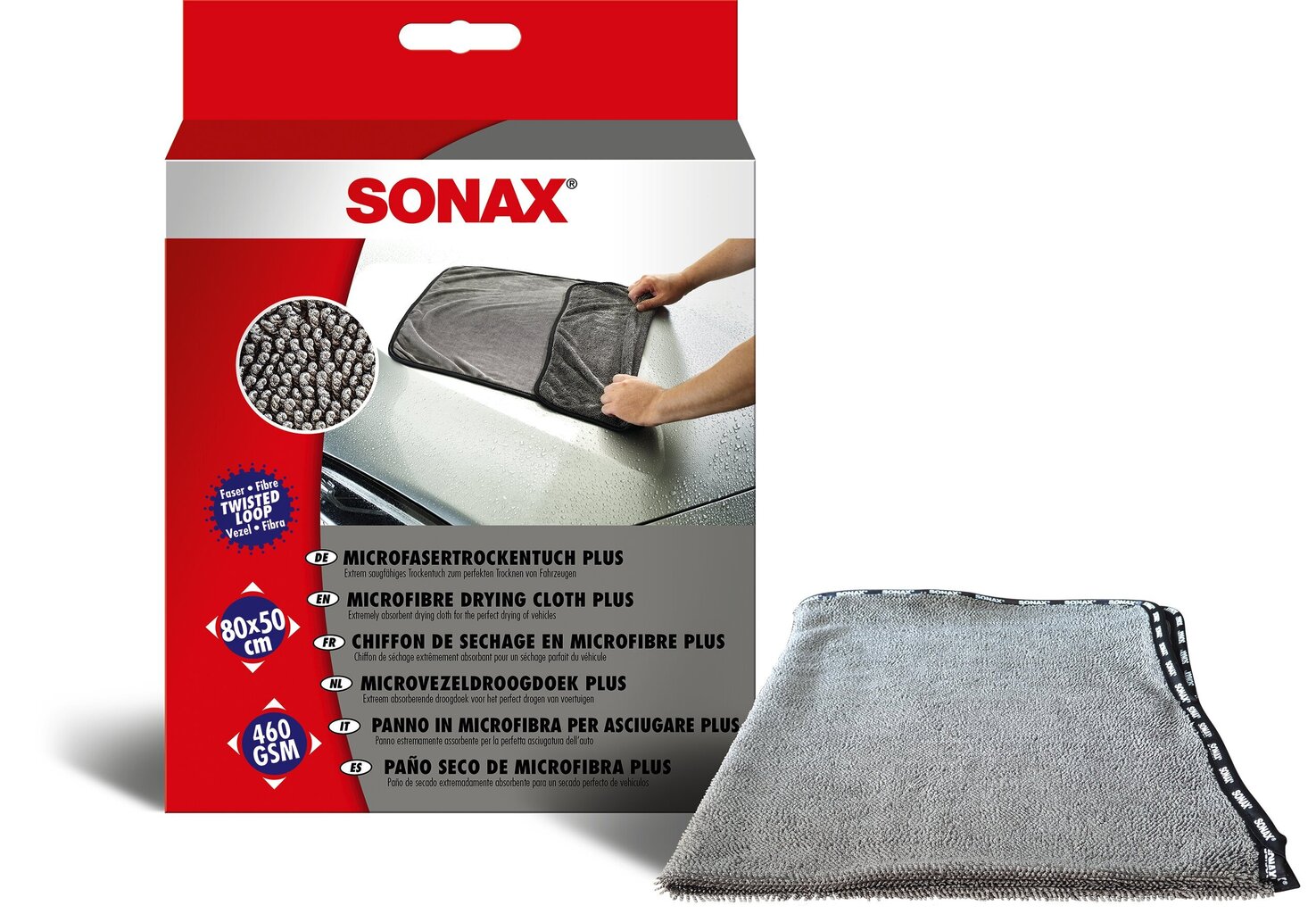 SONAX Microfix kuivausta varten 80x50cm, hinta ja tiedot | Auton puhdistusliinat ja -tarvikkeet | hobbyhall.fi