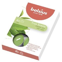 Bolsius-teekynttilät True Tuoksut, 6 kpl., vihreä tee. hinta ja tiedot | Kynttilät ja kynttilänjalat | hobbyhall.fi