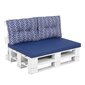 Tyyny lavalle Patio Termi, 60 cm, valkoinen/sininen. hinta ja tiedot | Istuintyynyt, pehmusteet ja päälliset | hobbyhall.fi