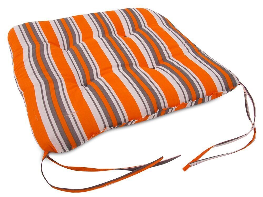 Tuolin tyyny Patio C002-03PB, 45 x 45 cm, oranssi / harmaa hinta ja tiedot | Istuintyynyt, pehmusteet ja päälliset | hobbyhall.fi