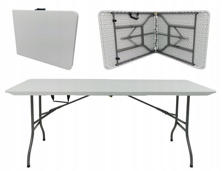 Kokoontaitettava pöytä Party 180x70 cm, valkoinen. hinta ja tiedot | Puutarhapöydät | hobbyhall.fi