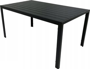 Puutarhapöytä Alleny, 150x90 cm, musta. hinta ja tiedot | Puutarhapöydät | hobbyhall.fi