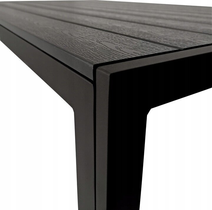 Puutarhapöytä Alleny 150x90 cm, tummanharmaa/musta. hinta ja tiedot | Puutarhapöydät | hobbyhall.fi