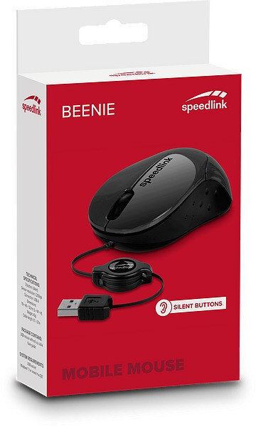 Speedlink-hiiri Beenie, musta (SL-610012-BK) hinta ja tiedot | Hiiret | hobbyhall.fi