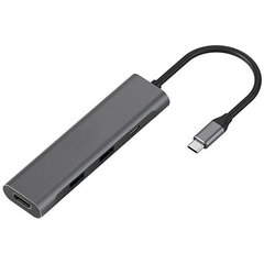 C-tyypin USB-sovitin - 2 x USB 3.0, C-tyypin PD, HDMI. hinta ja tiedot | Adapterit | hobbyhall.fi