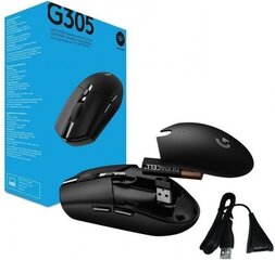 Logitech G305 EWR2, musta hinta ja tiedot | Hiiret | hobbyhall.fi