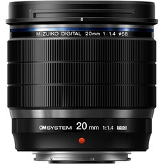 Olympus OM SYSTEM M.ZUIKO DIGITAL ED 20mm F1.4 PRO, hinta ja tiedot | Olympus Puhelimet, älylaitteet ja kamerat | hobbyhall.fi