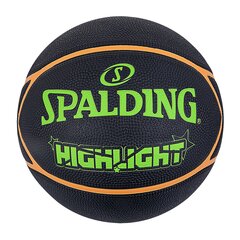 Koripallo Spalding Highlight, koko 7, musta/vihreä hinta ja tiedot | Spalding Urheilu ja vapaa-aika | hobbyhall.fi