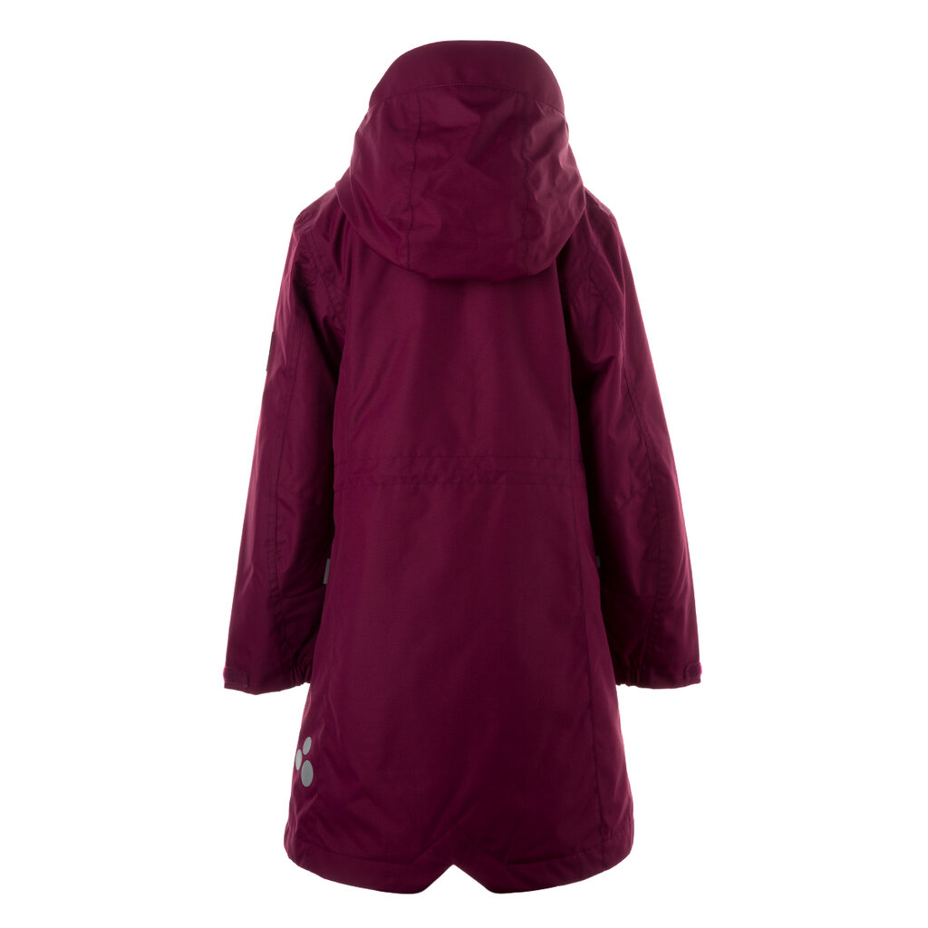 Huppa tyttöjen kevät-syksyn parka JANELLE 1, 40g, viininpunainen hinta ja tiedot | Tyttöjen takit | hobbyhall.fi