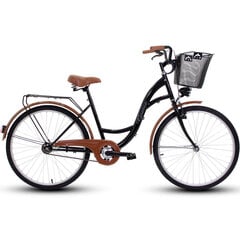 Naisten kaupunkipyörä Goetze Eco 28", musta/ruskea kaina ir informacija | Polkupyörät | hobbyhall.fi