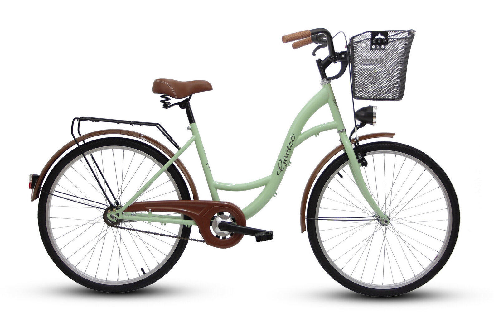 Kaupunkipyörä Goetze Eco 26", vihreä hinta ja tiedot | Polkupyörät | hobbyhall.fi