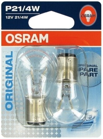 -Lamppu OS7225-02B Osram OS7225-02B P21 / 4W 21 / 4W 12V (2 kpl, osat) hinta ja tiedot | Polttimot | hobbyhall.fi