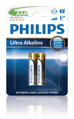 PHILIPS, ExtremeLife AAA / R03 B2 2kpl hinta ja tiedot | Paristot | hobbyhall.fi