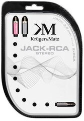 Kruger & Matz 3,5 mm / 2 RCA, 1 m hinta ja tiedot | Kaapelit ja adapterit | hobbyhall.fi