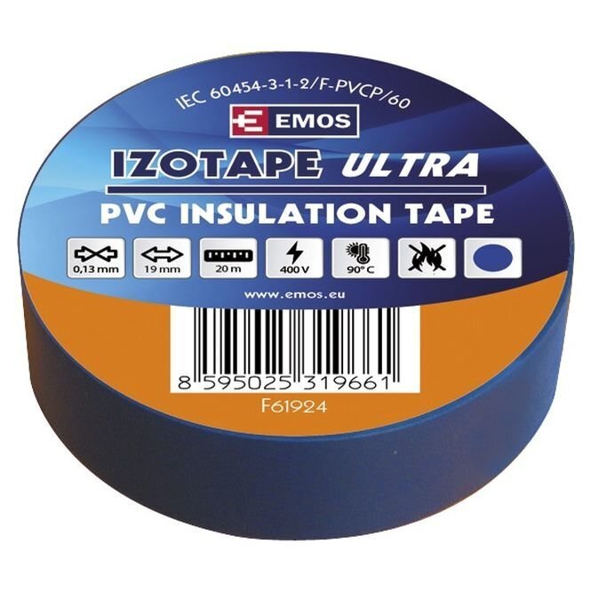 PVC-eristysteippi IZOTAPE ULTRA 19/20 musta hinta ja tiedot | Käsityökalut | hobbyhall.fi