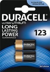 -Paristot Duracell Ultra 123 2 kpl hinta ja tiedot | Duracell Kodin remontointi | hobbyhall.fi